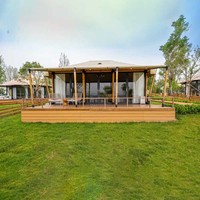 Tente de glamping de luxe ZHUNIU 6x8m pour l'extérieur, tente de safari de haute qualité pour hôtel, camping, lodge avec salle de bain