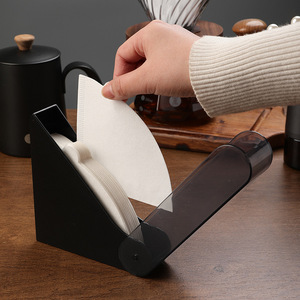Support de filtre à café en acrylique multicolore pour le café filtre, rangement hygiénique avec couvercle anti-poussière V01 - Product Image 3