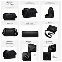 Sac à bandoulière pour homme grande capacité, sacoche messager multi-poches, étanche avec fermeture éclair, idéal pour les affaires et les trajets quotidiens - Vente en gros