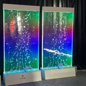 Meilleur prix Décoration moderne populaire Acrylique LED Mur d'eau à bulles Aquarium mural pour la maison Hôtel - Product Image 1