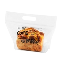 Sachet Doypack Transparent Durable avec Fermeture Éclair pour Emballage de Snacks, Aliments pour Bébé, Biscuits, Gâteaux, Pain, Chewing-gum, Chocolat, Bonbons et Produits Alimentaires Frais