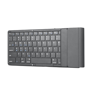Clavier pliable ultra-fin pour ordinateur, mini clavier Bluetooth 3.0 pliable, compatible avec trois appareils, clavier pliable sans fil - Product Image 4