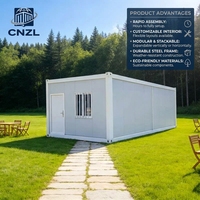 Maison mobile compacte à vendre, structure en acier, installation rapide, garantie 1 an, taille et couleur personnalisables, chambre, entrepôt, villa