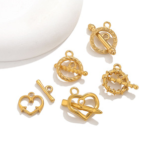 Paslanmaz çelik PVD altın kaplama geçiş OT toka bilezik kolye kanca toka bağlayıcı takı bulgular malzemeleri için - Product Image 3