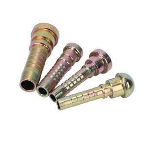 Raccord de tuyauterie hydraulique à sertir en zinc jaune, tête de sertissage à filetage interne simple, plusieurs tailles disponibles - Product Image 1