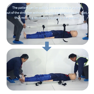 MN-SS004-1 Meilleure vente d'hôpital en alliage d'aluminium pliant Scoop Stretcher - Product Image 6