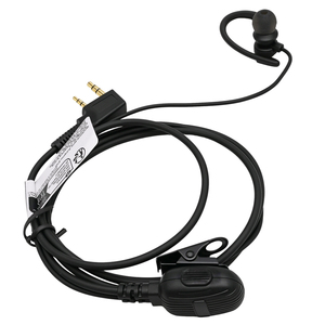Auricular de seguridad de 2 cables para walkie-talkie, con PTT, compatible con Kenwood NX-1200, NX-1300, Baofeng, kit de auriculares giratorios de doble cable para radio bidireccional - Product Image 1