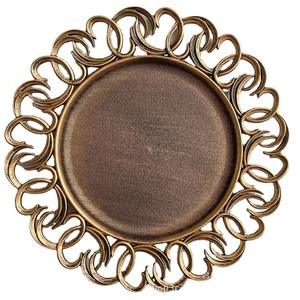Oro a granel 13 pulgadas debajo de las placas Placa de cargador de plástico para artículos de decoración de bodas en la Mesa - Product Image 1