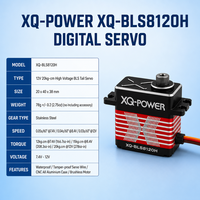 Boîtier en aluminium CNC étanche, servo arrière sans balais 20KG 12V HV pour drone à aile fixe UAV, XQ-POWER XQ-BLS8120H en acier inoxydable