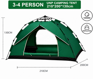Tente de <span class=keywords><strong>camping</strong></span> familiale spacieuse et imperméable <span class=keywords><strong>pour</strong></span> les <span class=keywords><strong>vacances</strong></span> <span class=keywords><strong>en</strong></span> groupe avec fenêtres <span class=keywords><strong>en</strong></span> maille ventilées automatiquement, équipement de plein air - Product Image 3