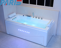 Oem/odm Baignoire de spa phosphorescente en acrylique à bulles tendance avec ventilateur au design moderne de 1.7m