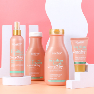 BEAVER Keratin Smoothing Treatment Sulfate Free <span class=keywords><strong>Keratina</strong></span> Hair <span class=keywords><strong>Shampoo</strong></span> Set Acondicionador nutritivo para el cabello dañado - Product Image 1