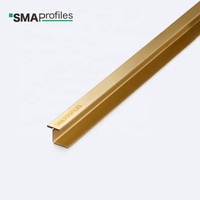Profilé décoratif en laiton SMA pour carrelage, profil en T pour carrelage céramique, pour bord de mur et coin - Durable et facile à installer