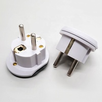 Adaptador de Enchufe Universal de Viaje de 16A Tipo-F de 2 Pines para EE. UU., Australia, Reino Unido a Enchufe Europeo para Alemania, Convertidor de Corriente CA