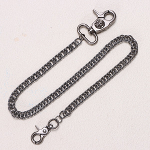 Hip Hop Metal Waist <b>Chain</b> Zinc Alloy Single Layer Gunmetal Color Unisex Casual Denim Accessory - Product Image 2