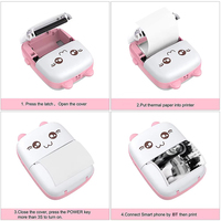 Imprimante portable C9 Cute Cat 200 dpi, imprimante intelligente de poche pour enfants et étudiants, pour créer des autocollants photo et des étiquettes DIY