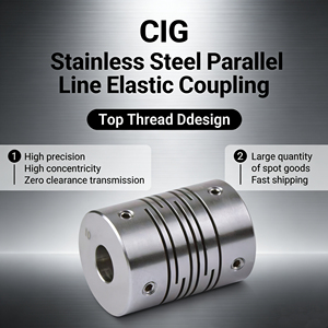 Acoplamiento de Línea Paralela de Acero Inoxidable CIG para Codificador de Máquina, Tipo Tornillo de Fijación, Resistente a la Corrosión y al Óxido, Entrega Rápida - Product Image 1