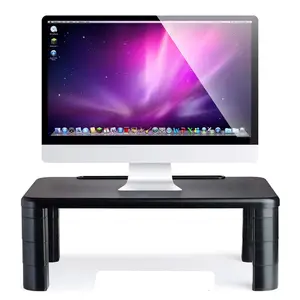 Wooden Elegant Universal Compatibility LCD Monitor Riser Stand High Quality One-piece Wood Computer Monitor Riser Stand