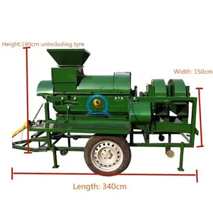 אורז מכונה מחבטה תירס תירס sheller מכונת/טרקטור כוח כונן מקלף אורז תבואה מחבטה