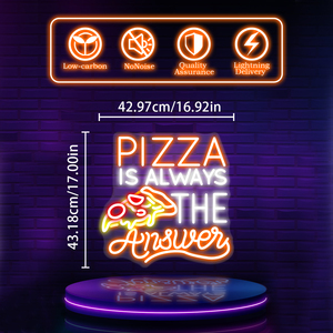 Letrero de Neón LED Personalizado PIZZA, Luz de Neón con Control Remoto, Material de Silicona Impermeable para el Hogar, Taxi, Publicidad de Automóviles - Product Image 6