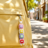 Porte-clés personnalisé en lettres 3D imprimées, à assembler, avec nom DIY, jouet anti-stress, pendentif alphabet imbriqué pour breloque de sac