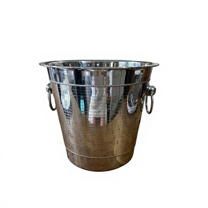 Seau à glace personnalisé en acier inoxydable de 5 litres pour les fournitures de bar, seau de refroidissement pour canettes de boissons de qualité alimentaire en acier inoxydable, pour les fêtes - Product Image 1