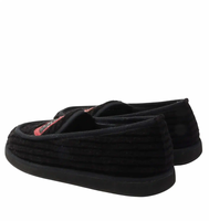Mocasines Slip-On 2026 Hot Matty Boy Red Lips para Hombre y Mujer, Estilo Chrome Hearts, Zapatos Casuales Planos de Pana Negra