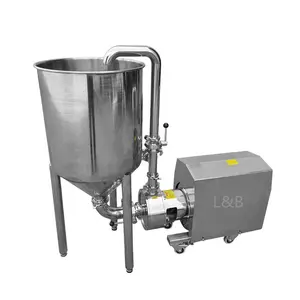 stainless steel in line homogenizer mixing pump with hopper