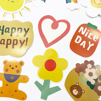Décoration Murale d'Anniversaire pour Bébé, Ballons en Forme de Crayon de Dessin Animé et Fleur Marguerite, en Carton Amusant pour Fête d'Enfants Garçons et Filles