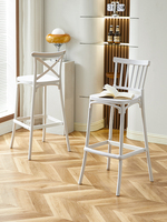 Chaises de bar en plastique à dossier croisé bon marché pour restaurant et café, chaises de salle à manger en plastique empilables, tabouret de bar