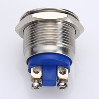 Depuis 1988, interrupteur à bouton-poussoir en acier inoxydable de haute qualité ONPOW 19 mm CE, ROHS, anti-vandalisme