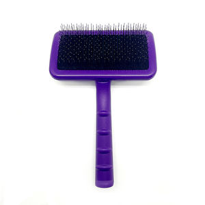 Baoli OEM PSD1035 cepillo rebanador Gemini grande Deantlging alfileres duros en almohadilla negra ABS Pet Grooming Fluffing Hair <span class=keywords><strong>Dog</strong></span> Slicker Brush - Product Image 1