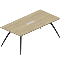 Table de conférence moderne KALN en mélamine, économique, modulaire, pour 8 à 10 personnes, en métal, mobilier de bureau, hôtel, école