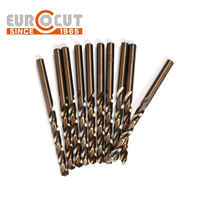Foret HSS EUROCUT ASME 1/4 pouce, finition ambrée, entièrement affûté, pointes à 135 degrés, pour acier inoxydable