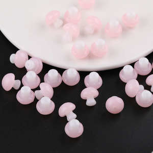 ลูกปัดอะคริลิกรูปเห็ด สีชมพูและสีแดง รูปทรงผสม สำหรับทำเครื่องประดับ DIY อุปกรณ์เสริม การ์ตูน 3 มิติ เคลือบ UV - Product Image 2