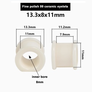 Guía de hilo para máquina de trenzado 650, ojal cerámico de 8mm de diámetro, asiento de aleación pulido a espejo, distancia entre orificios de 17mm - Product Image 4