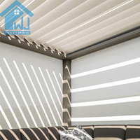 Pergola motorisée en aluminium avec auvent en métal extérieur personnalisé en bricolage