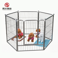 Parc pour chien personnalisable à 6 panneaux, en tubes d'aluminium, enclos d'exercice pour animaux de compagnie avec montage facile