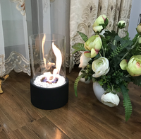Cheminée à bioéthanol de table moderne TT-15 de haute qualité pour usage hôtelier avec foyer en verre