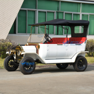 Coche Eléctrico Retro Blanco Único de Alta Calidad y Bajo Costo, con Envío Especial, Carro Clásico de Turismo para Parques y Villas - Product Image 3