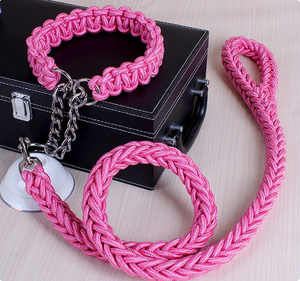 Nieuwe Achtstrengs Geweven Hondenhalsband Buiten Nylon Riem Voor Huisdieren Explosieveilige Ponsen Hondenriem - Product Image 5