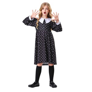 Costume d'Halloween pour enfants, robe longue noire, robe de scène pour filles - Product Image 5