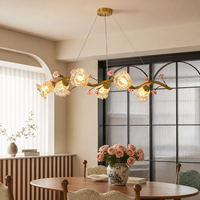 Lampe suspendue en cuivre de luxe pour la décoration de restaurants américains, luminaire de comptoir de bar, lustre d'hôtel, hauteur réglable