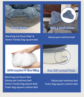 Coussin orthopédique moderne pour chien, matelas en mousse haute densité, lit antidérapant, oreiller amovible de taille XL pour chats et animaux