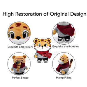 Peluche Personalizzati in Bulk, Giocattoli di Peluche Personalizzati, <span class=keywords><strong>Tigre</strong></span> di Peluche per Mascotte 15Cm, Animali di Peluche Personalizzati - Product Image 2