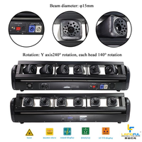 Lumière 6 tête yeux DMX RGB pleine couleur tête mobile barre de lumière Laser Dj Disco discothèque scène
