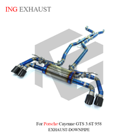 Soupape d'échappement en titane ING, silencieux, soupape à vide Catback pour Porsche Cayenne GTS 3.6T 958 avec échappement de voiture de haute qualité