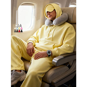 <span class=keywords><strong>Oscar</strong></span> Winter ODM Sudadera con capucha extragrande personalizada sin estampado, estilo urbano vintage, color liso, corta, esencial para viajes, máscara para ojos - Product Image 5