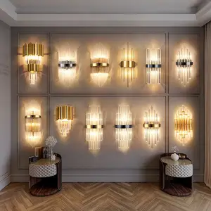 Living Room Home Indoor Luxury Design Decorative Modern LED Wall Lamp Corridor Bedroom Bedside Crystal Wall Light