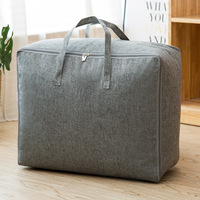 Design130g imperméable coton et lin sacs de déménagement lourds chambre salle de bain sacs de couette organisateur